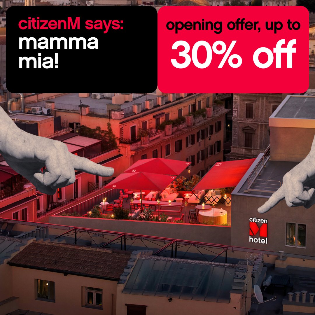 Paid social for Rome: “citizenM says: mamma mia!”
