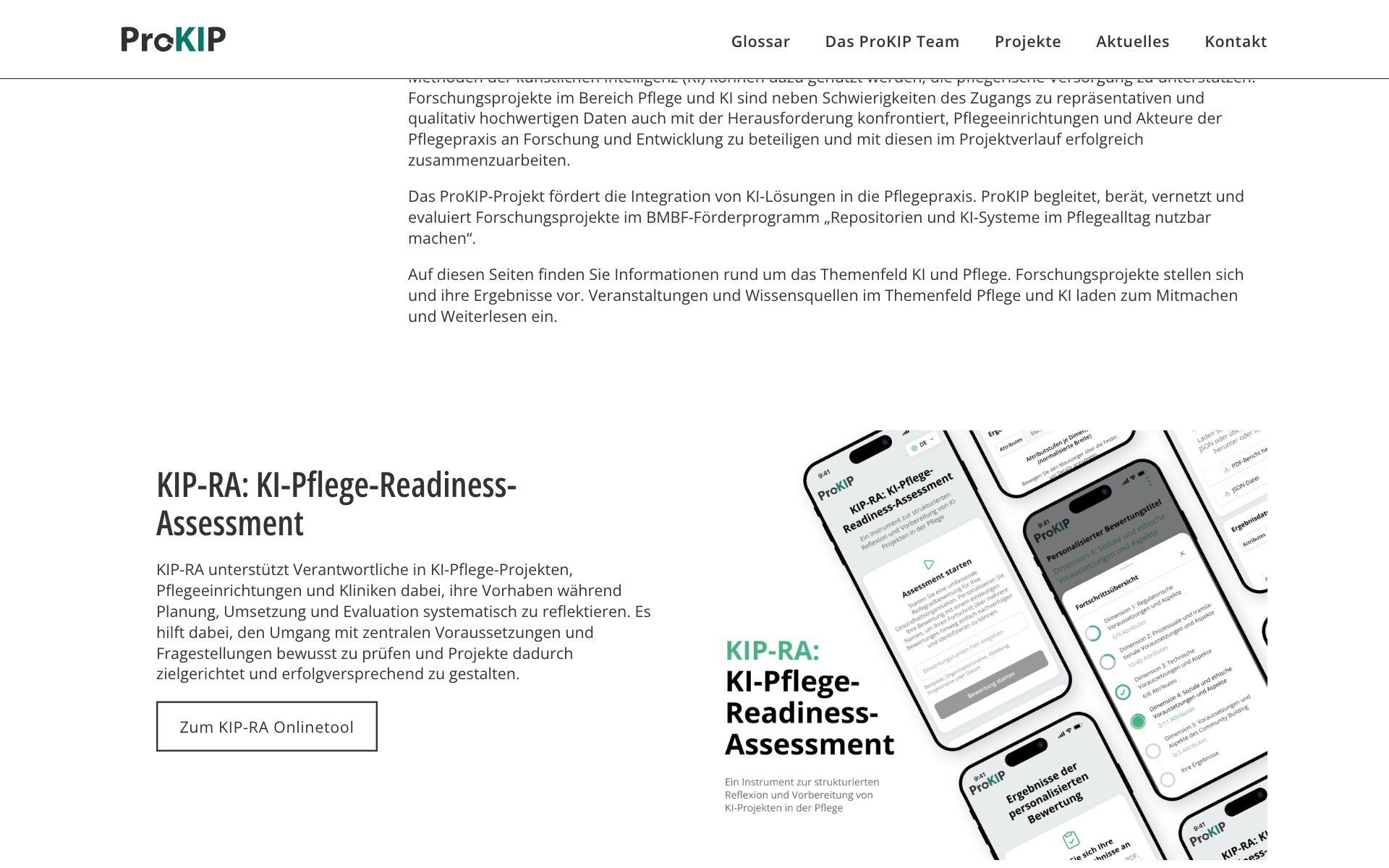 Home page: KIP-RA readiness assessment