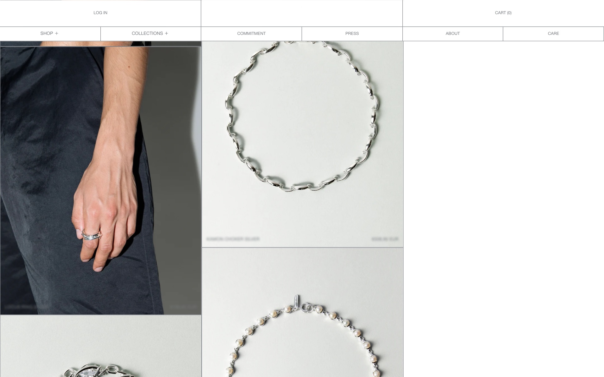 Shop grid with a campaign image